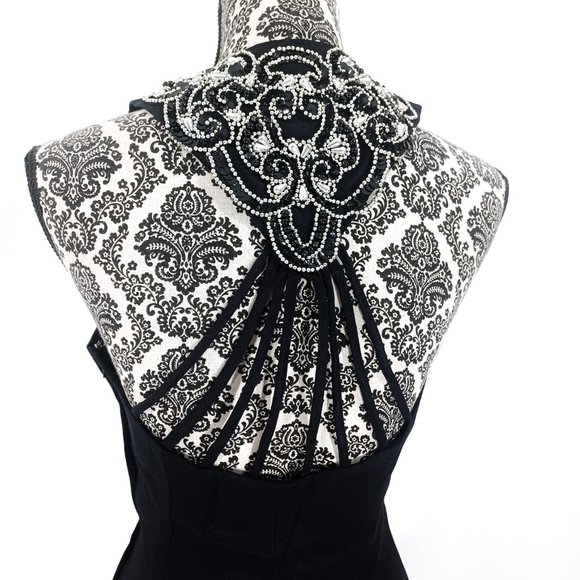 VINTAGE 80s FLIRTATIONS ALFRED ANGELO Sequin Bead Party Prom Dress 12 - Picture 6 of 7